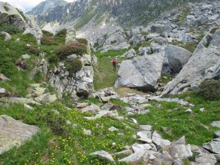 In discesa verso i Piccoli Laghi