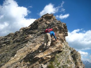 disarrampicando sulla cresta 