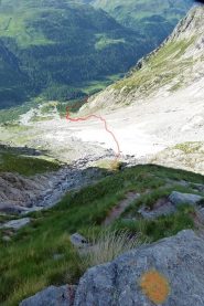 Itinerario fino alle prime corde fisse