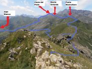 01 - le cime toccate nel giro ad anello viste dalla Rocca Moross