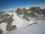 Dalla vetta del Brulè la cresta verso la Kurtz