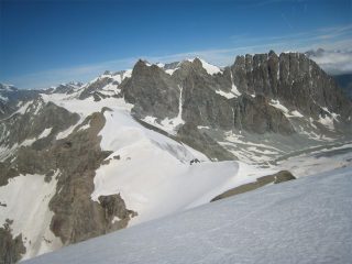 Dalla vetta del Brulè la cresta verso la Kurtz
