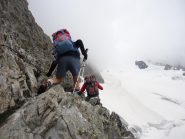 il tratto attrezzato che porta al ghiacciaio di Tabuchet