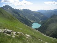 il bacino/lago dei Cavalli ripreso in prossimità del passo Andolla
