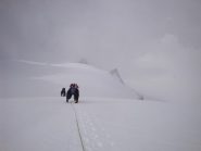 ultima rampa ripida del ghiacciaio