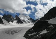 il panorama dal terrazzo del rifugio des Ecrins