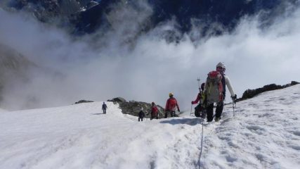 Anche la discesa è ripida