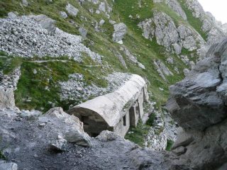 Uscita galleria e fortino