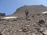 sulla parte alta in vista della punta