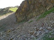 Il conoide dopo la pietraia iniziale