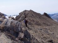 la cresta sommitale con Claudio e Elio