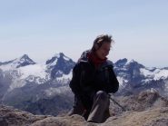 Paola in vetta al Taout Blanc