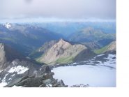 La Kodniztal dal rifugio alla base della montagna..li' c'e' almeno un po di sole..
