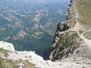 Sella detritica ed il vuoto della grande parete nord
