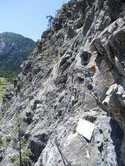 targa e inizio ferrata