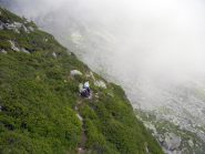 Loris in prossimità della morena che conduce all'alpe Lavazei