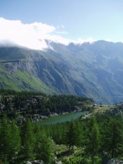 vista sul lago e grange d'arpon