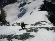 Simona alla fine del tratto roccioso