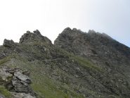 la Dorlier con l'evidente prima parte di sentiero