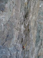 il tiro di uscita dal bastion visto dalla cresta