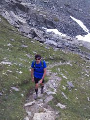 Quasi al passo delle Mangioire, la fatica si fa sentire