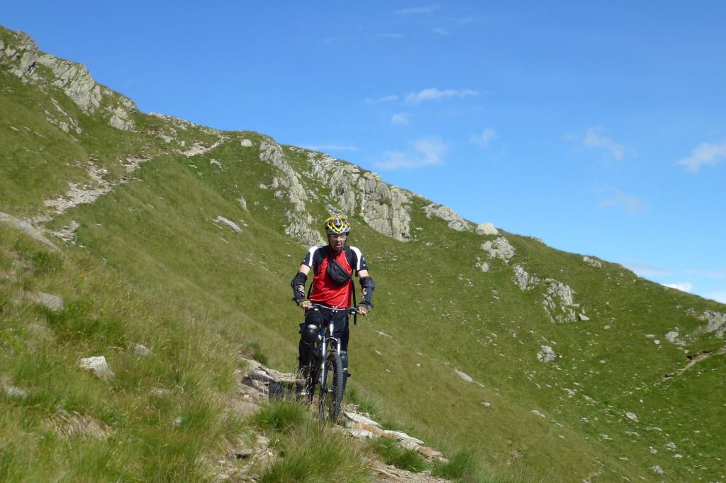 Concentrazione dietro si vede la traccia di discesa