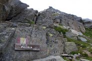La traccia per la punta subito a destra