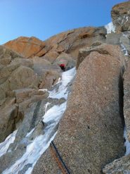 il primo tiro tra le rocce