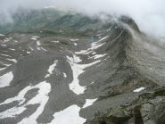 Vallone delle Acque Rosse dall'ometto intorno a quota 3000 sovrastante il colle