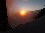 tramonto dalla capanna solvay