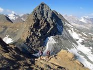 In discesa dal Taou Blanc,alle spalle la Leynir