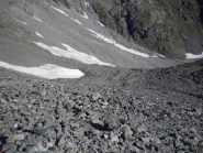 salita alla morena ghiacciaio Bertà