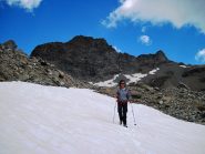 Scendendo con la nostra vetta sullo sfondo