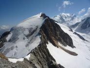il tratto ghiacciato in discesa verso il col berangere. visto dalla cima della berangere