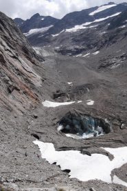 la parte bassa del Gl. de Tre La Tete ricoperta da detriti