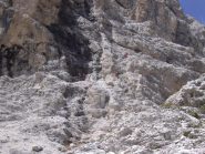 In discesa sulla ferrata  Est  
