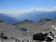 Il lago della Vecchia da poco prima della vetta.