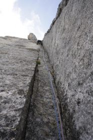 il tiro di 7b, il diedro del 10° tiro