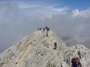 sulla cresta di vetta