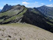 Il lungo traverso che da Punta Cerisira porta al Col Banciet