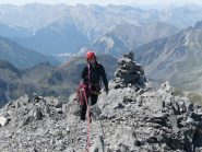 Silvia sulla cresta vicino ad ometto