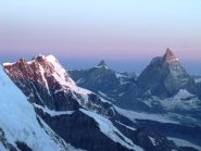 Primo sole sul Breithorn e Cervino
