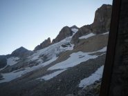 La punta , la più alta un po' spostata a destra, dal rifugio Planchard