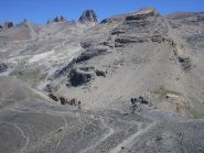 sullo sfondo: Pic des Houerts e la Mortice 