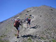 dal col de Serenne 2674 m. alla quota 2790 m. della cresta posta alla sua destra