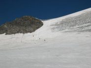 Pendio sotto la calotta terminale