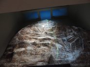 il plastico dell'Eiger con una via di salita