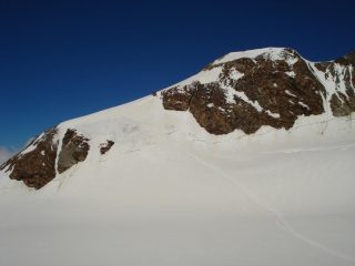 Il versante verso il Rif Gnifetti