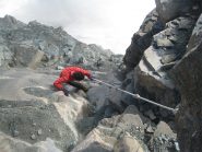 Discesa nel tratto atrezzato