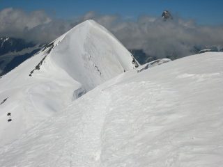 la cresta che porta al Breithorn Occidentale